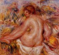 Renoir, Pierre Auguste - After Bathing Seated Female Nude